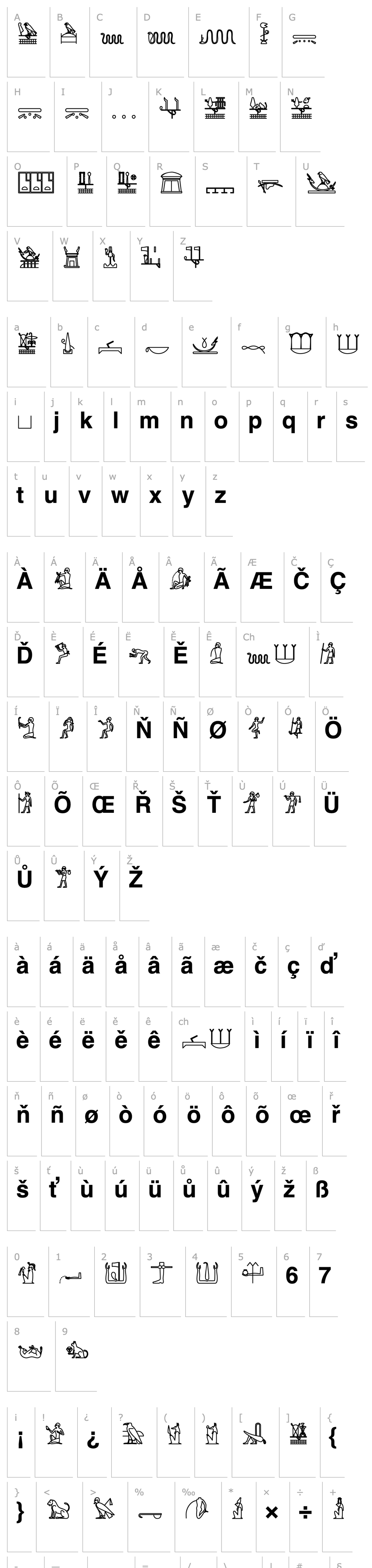 Overview GlyphExtLibS-Bold