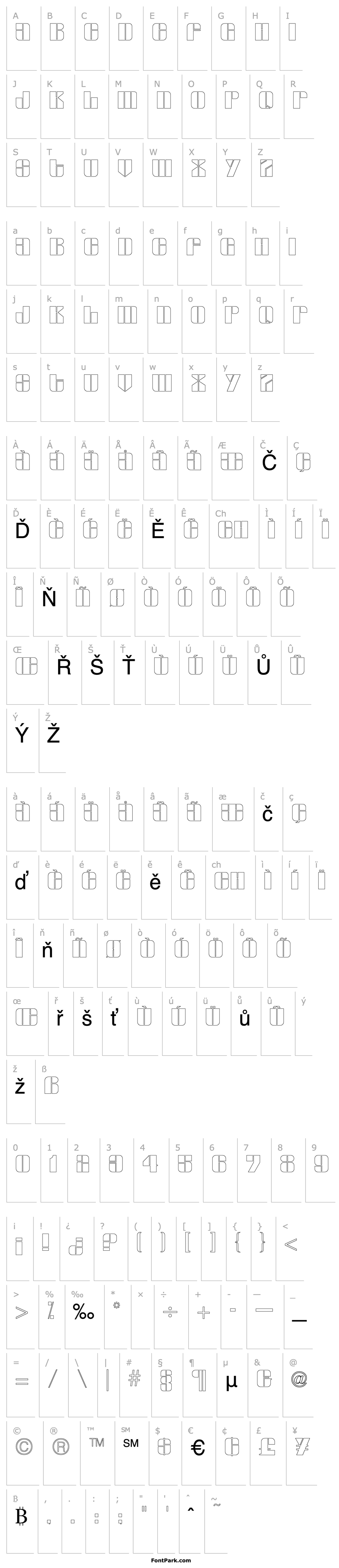 Overview Glyphic Series Outline Regular