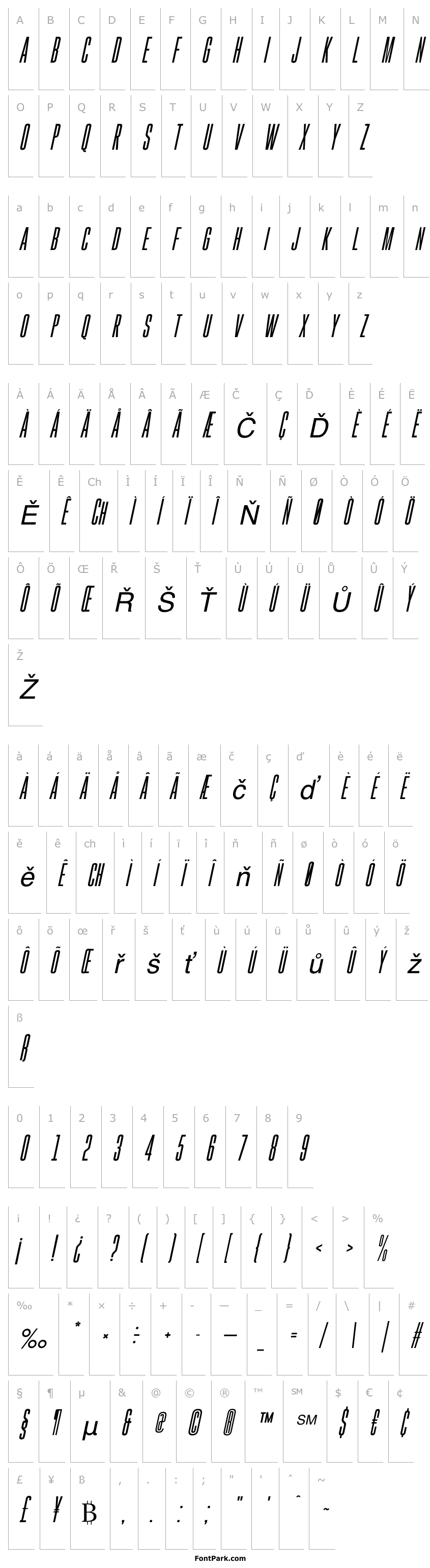 Overview Gobold High Italic