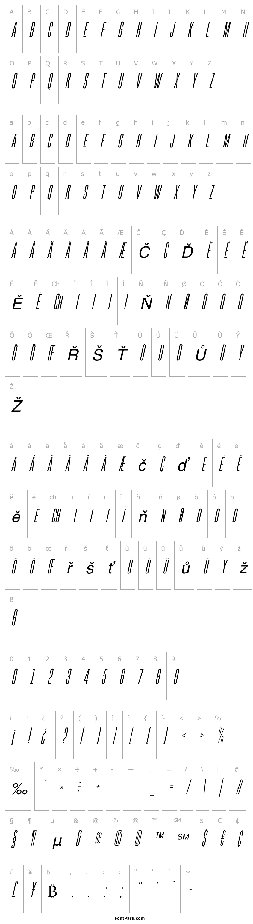 Overview Gobold High Thin Italic