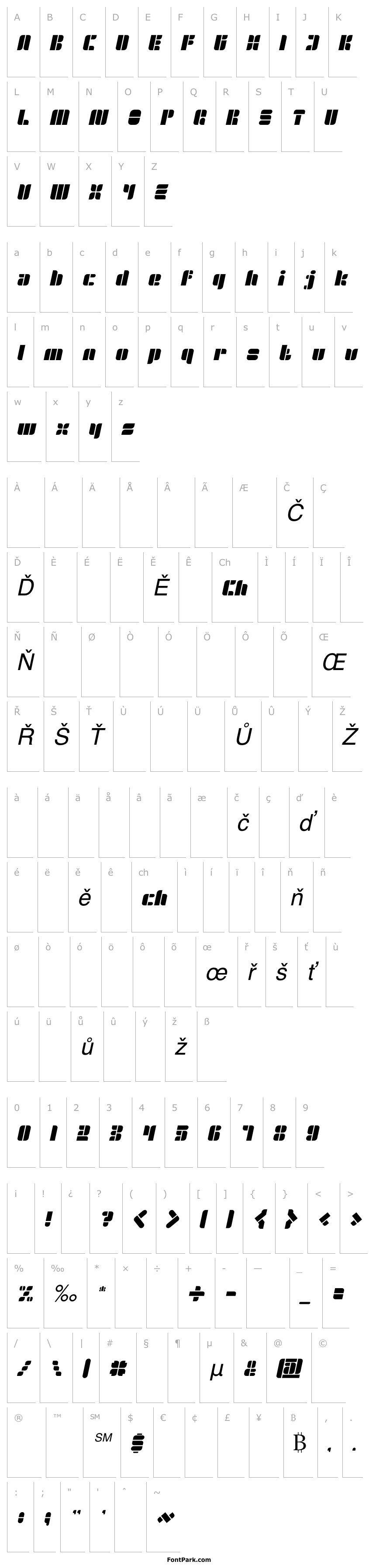 Overview GOLDEN BAR Italic