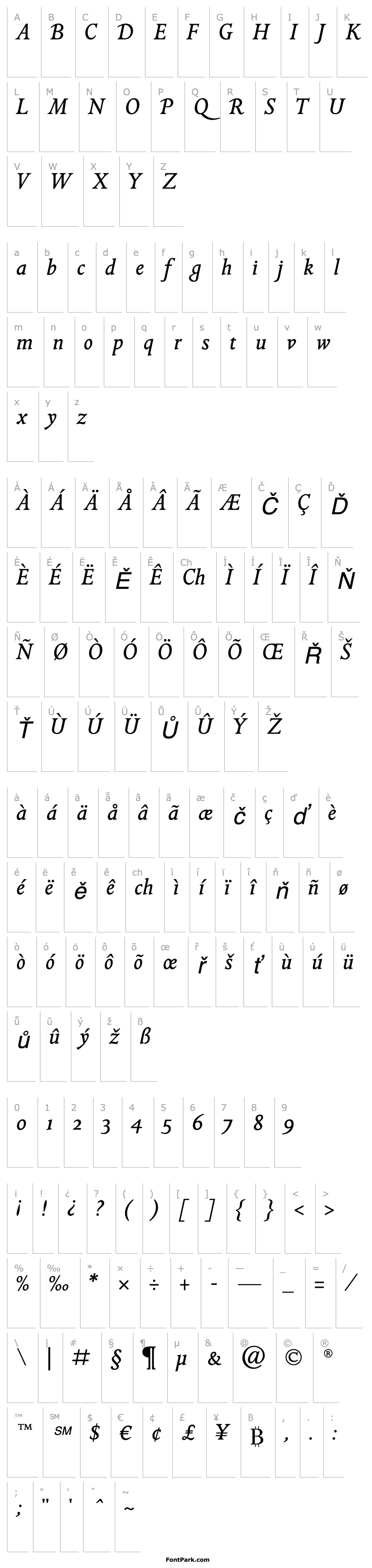 Overview GoldenCockerelITCStd-Italic