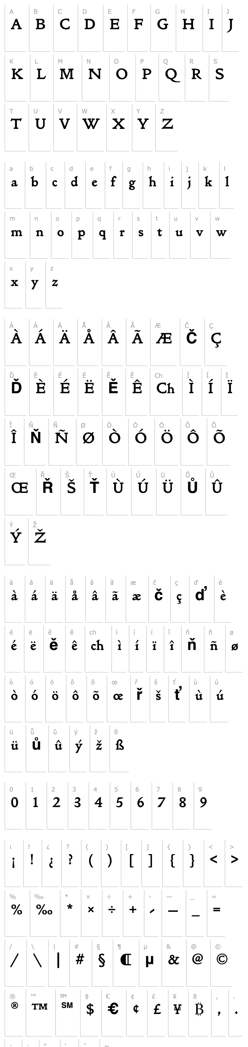 Overview GoldenTypeEF-Bold