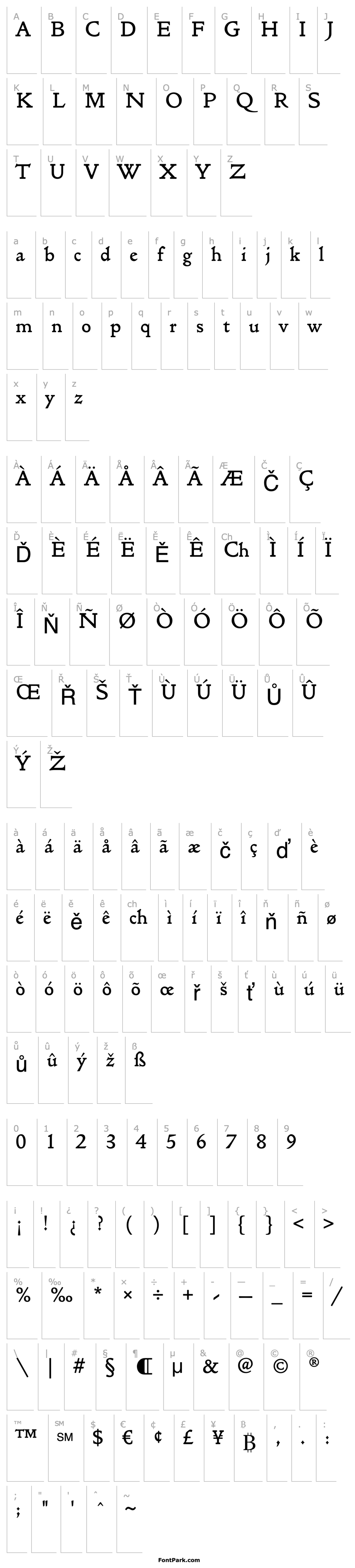 Overview GoldenTypeITCStd