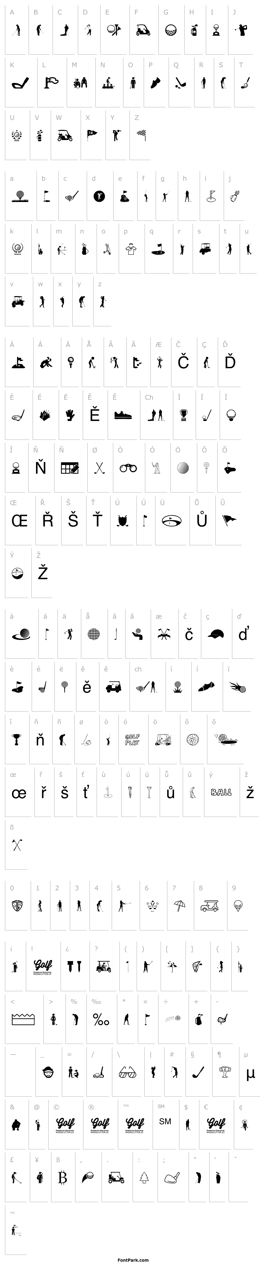 Overview Golf Icons
