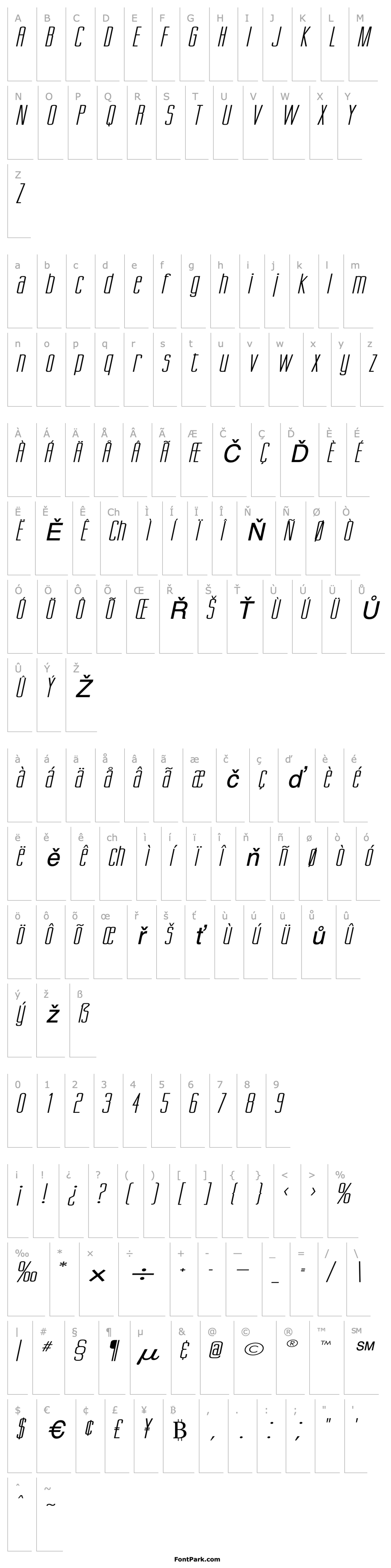 Overview Gorgio Extended Italic