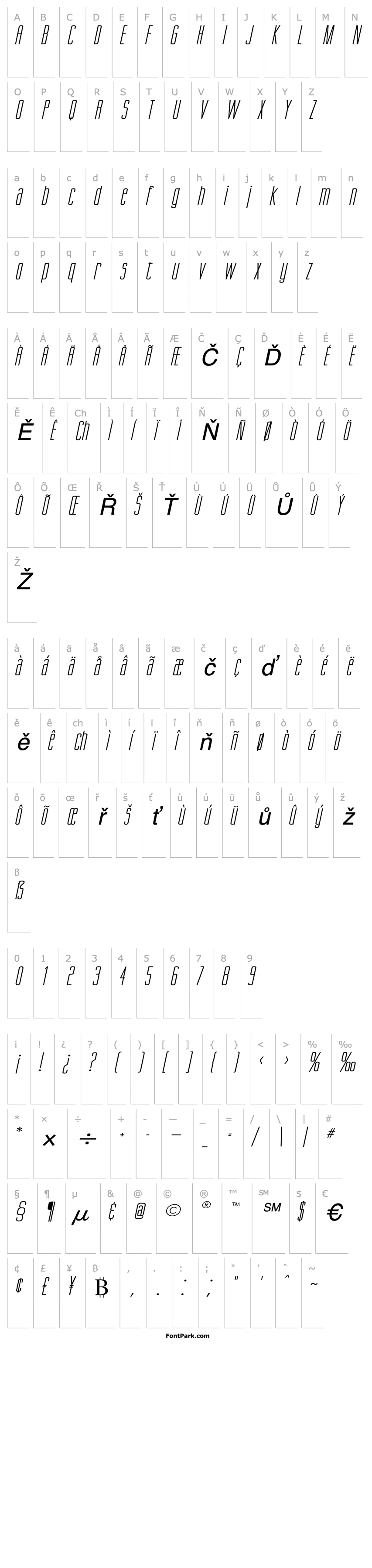 Overview Gorgio Wide Italic