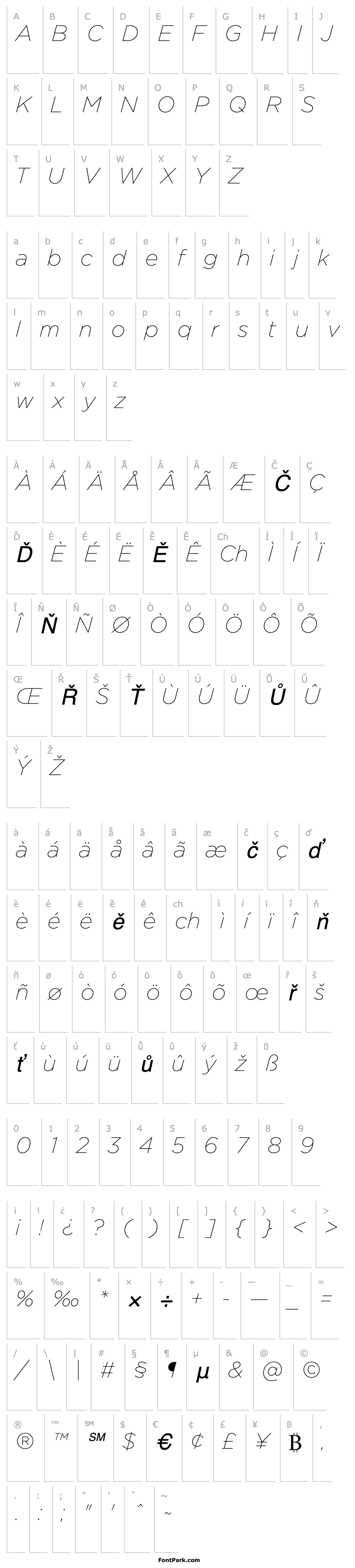 Overview Gotham-ThinItalic