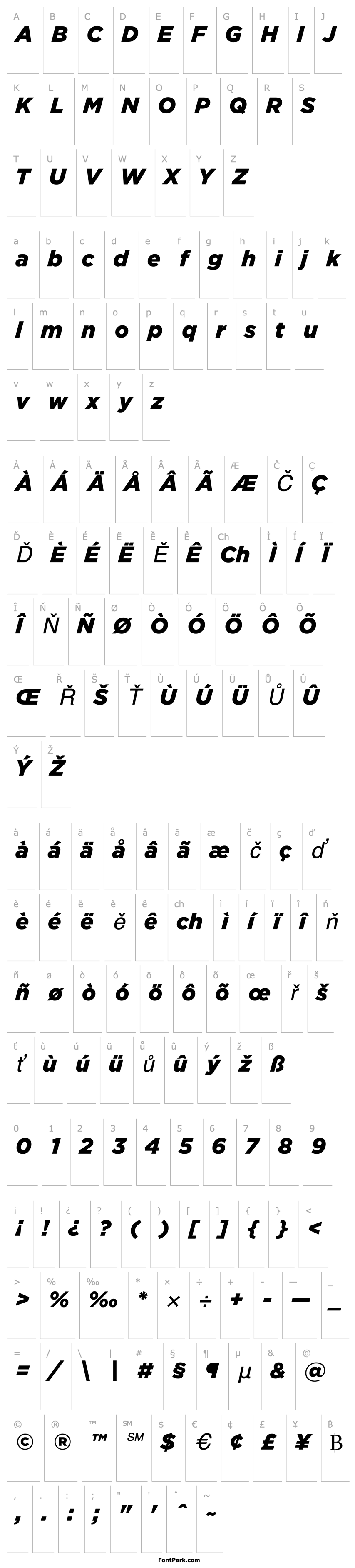 Přehled GothamBlack-Italic