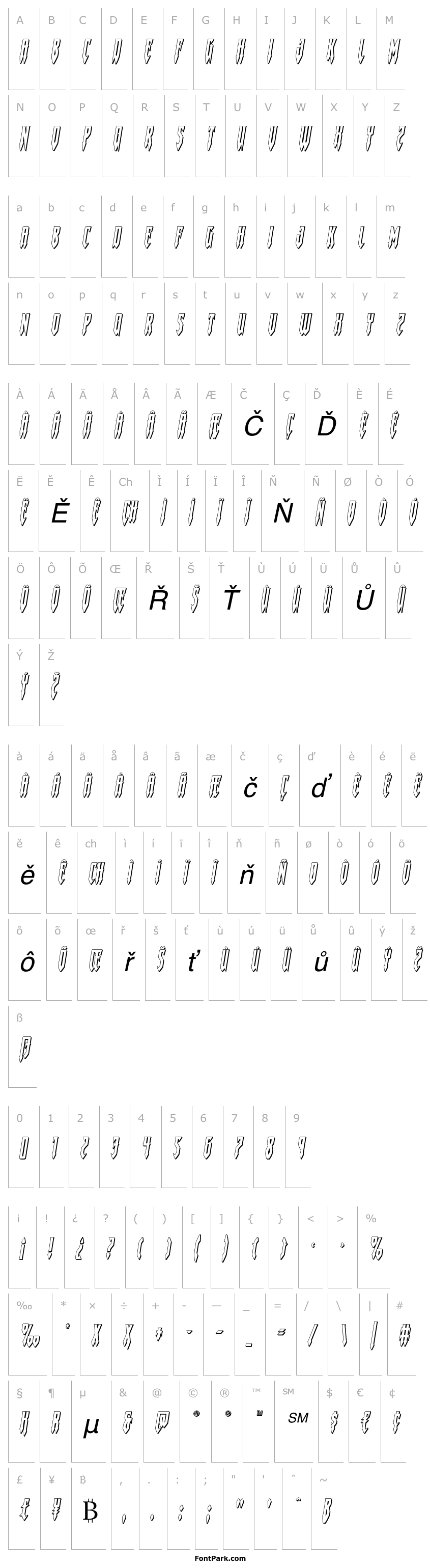Overview Gotharctica 3D Italic