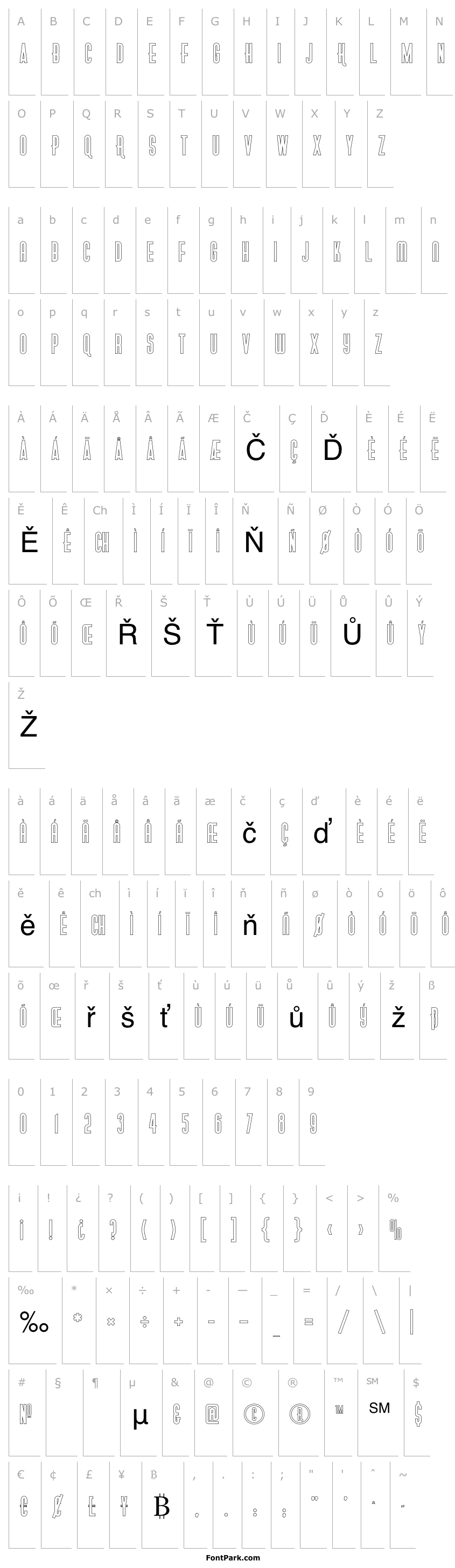 Přehled Gotica Moderna KK Outline