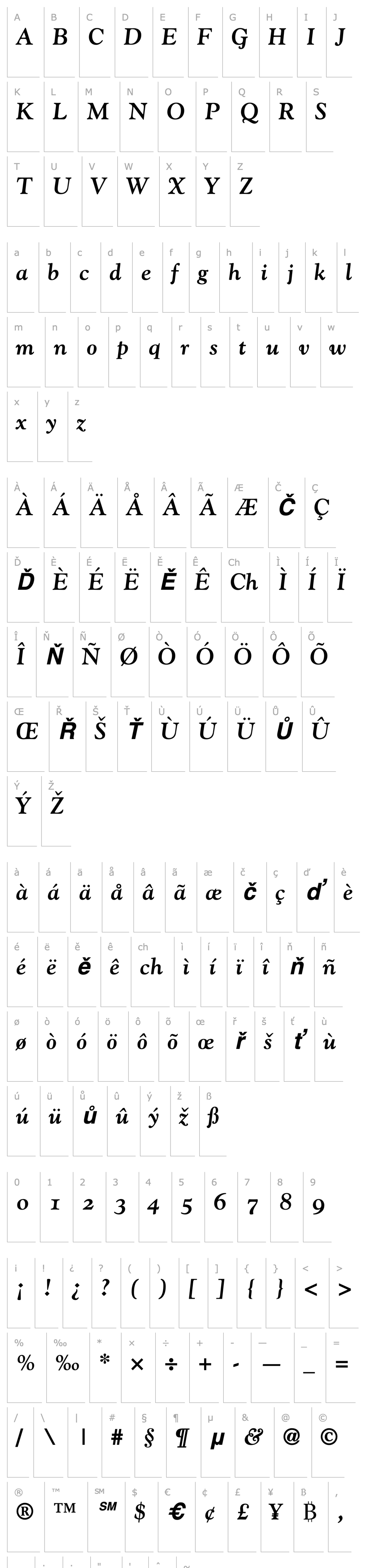 Overview Goudy-BoldItalicOsF