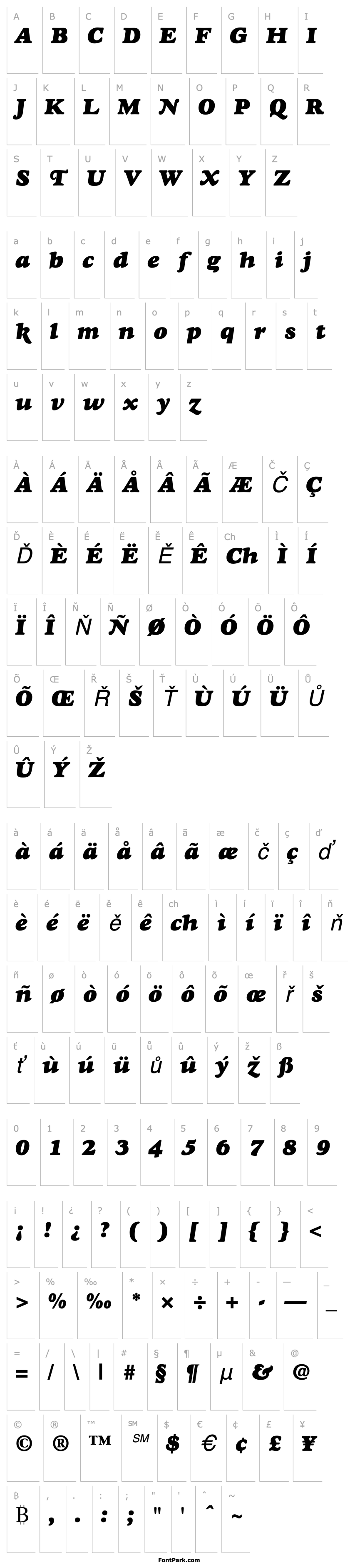 Overview Goudy-HeavyfaceItalic