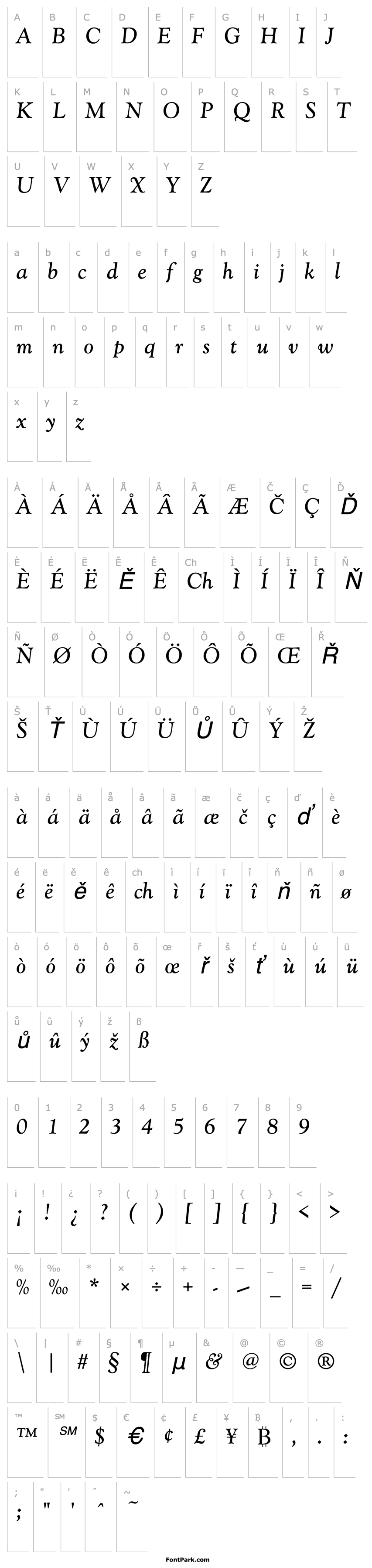 Overview GoudyCatTReg Italic