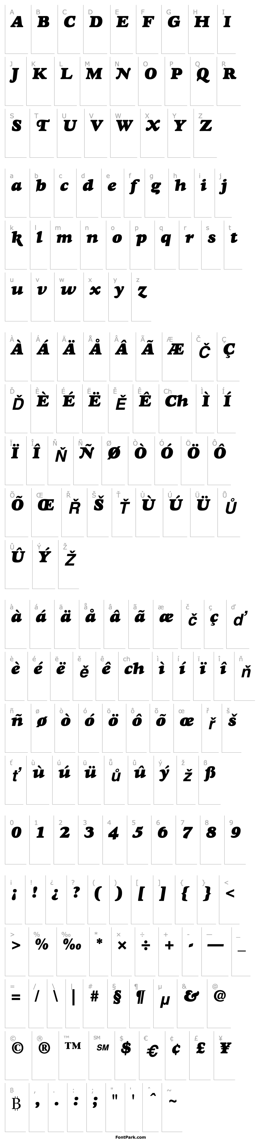 Overview Goudyface-Heavy Italic