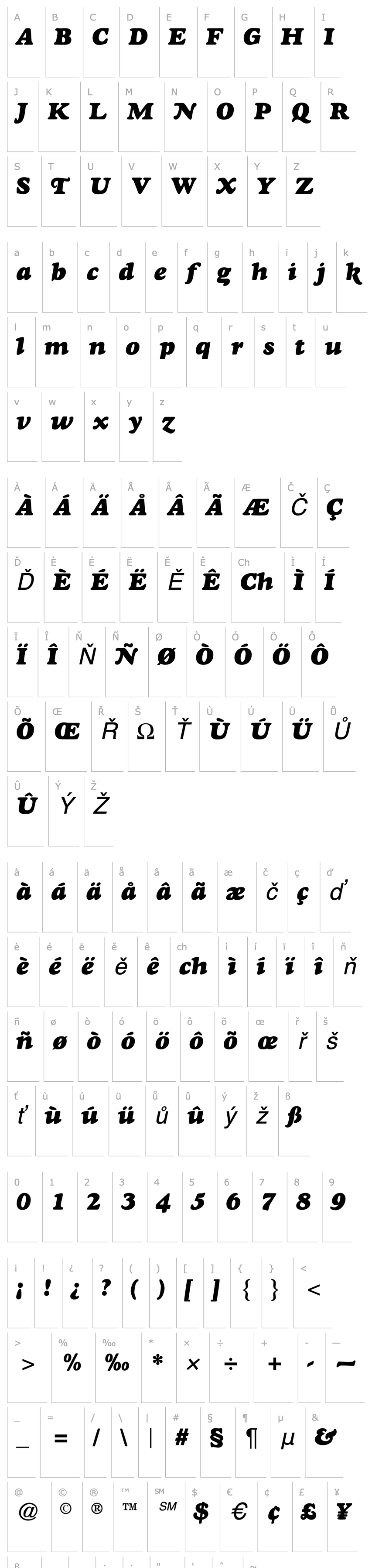 Overview GoudyHeavyface-RegularItalic