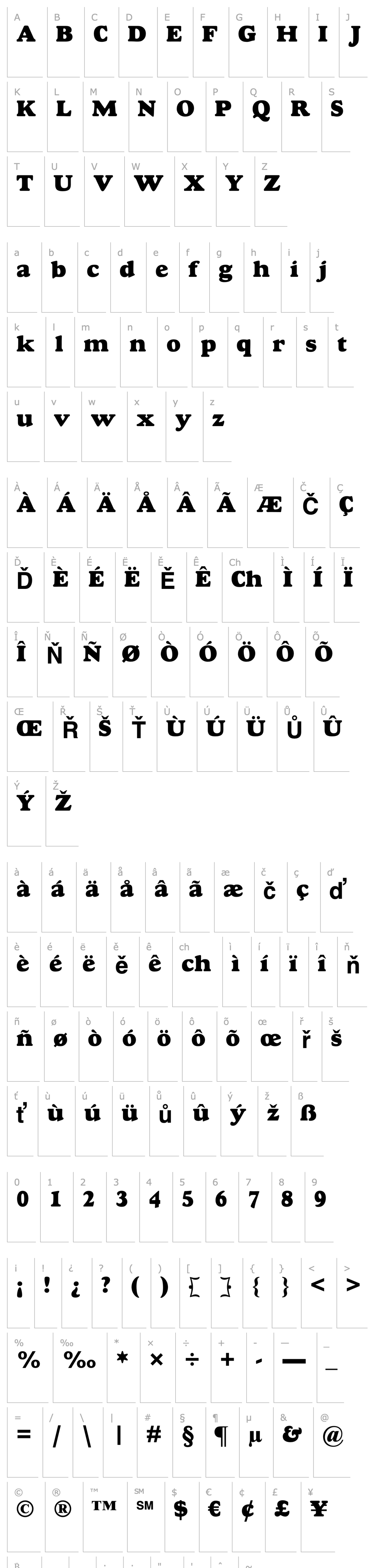 Overview GoudyMTStd-ExtraBold