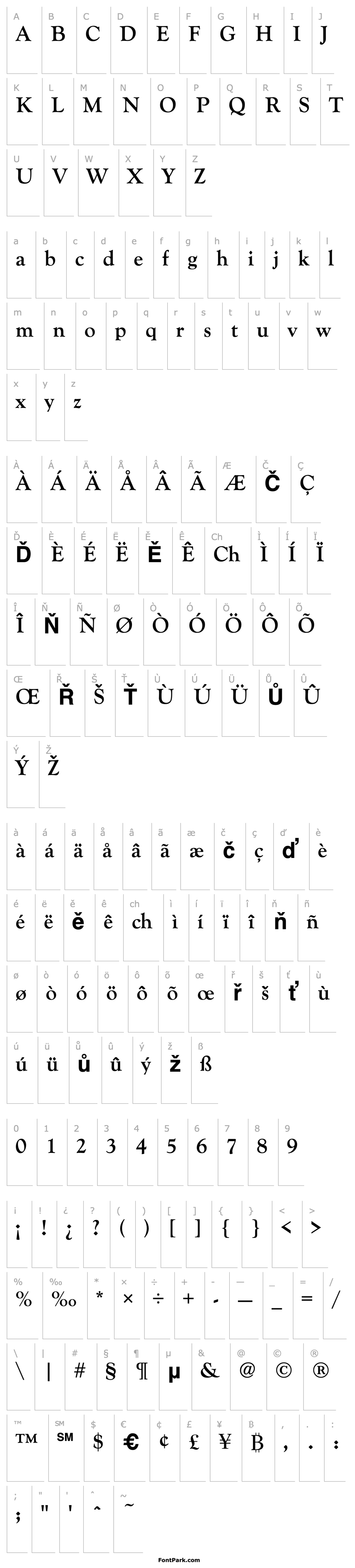 Overview GoudyOldStyle Bold