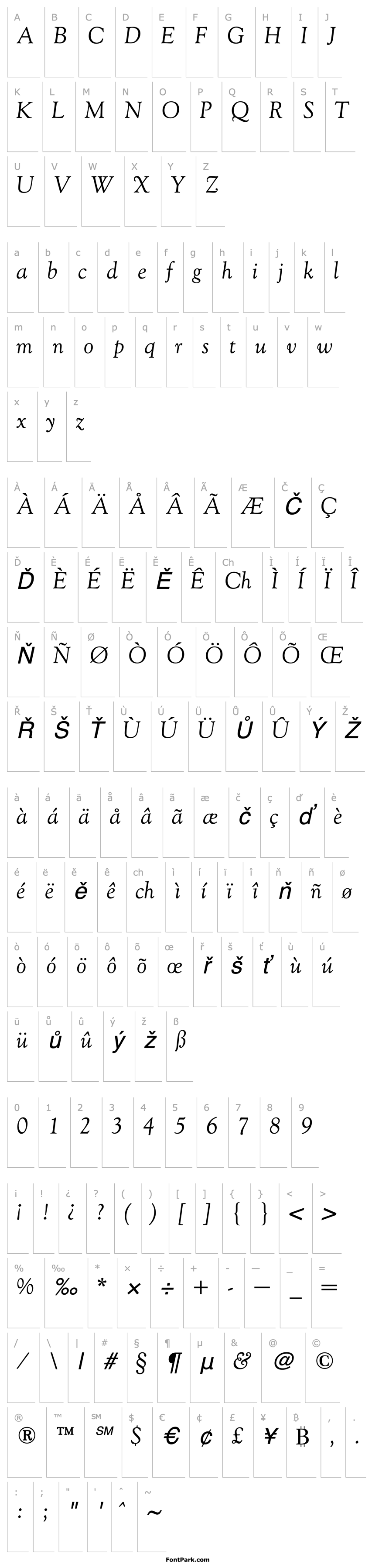 Overview GoudyOldstyleBQ-Italic