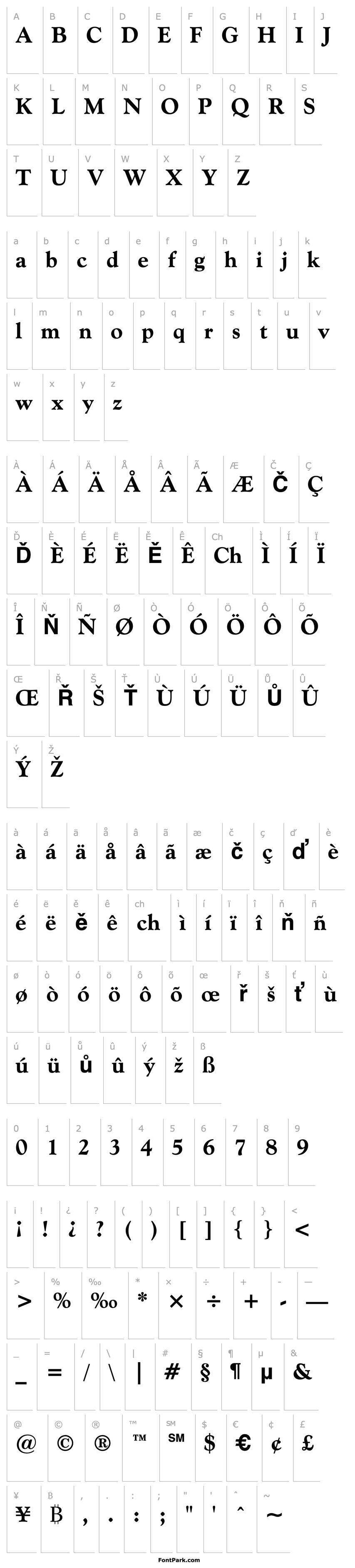 Overview GoudyOldStyleBT-ExtraBold