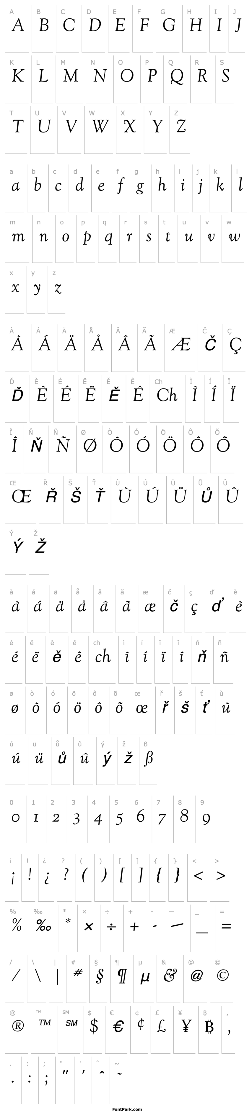 Overview GoudyOldStyleItalic