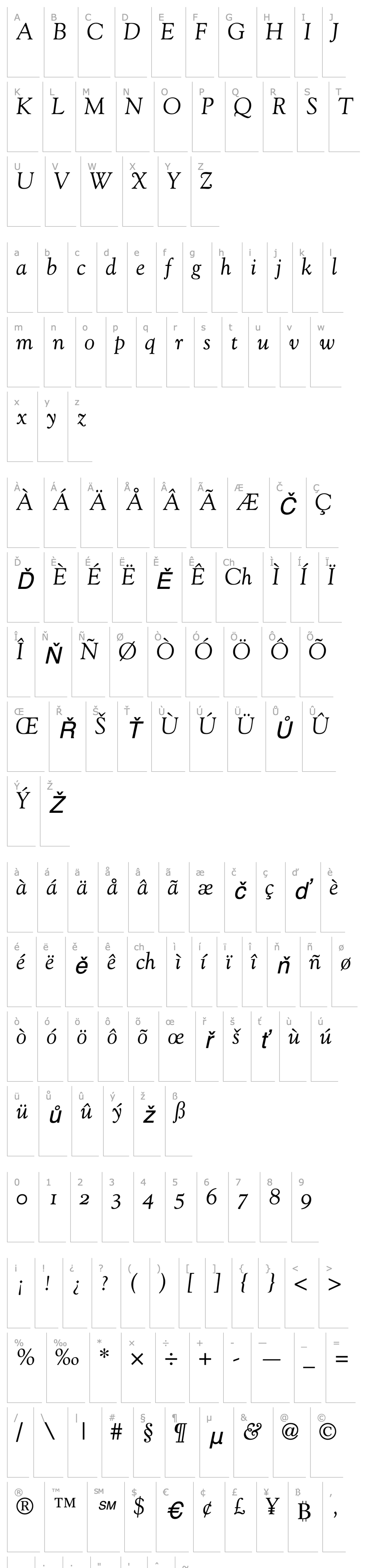 Přehled GoudyOldStyleOldStyleFigures-Italic