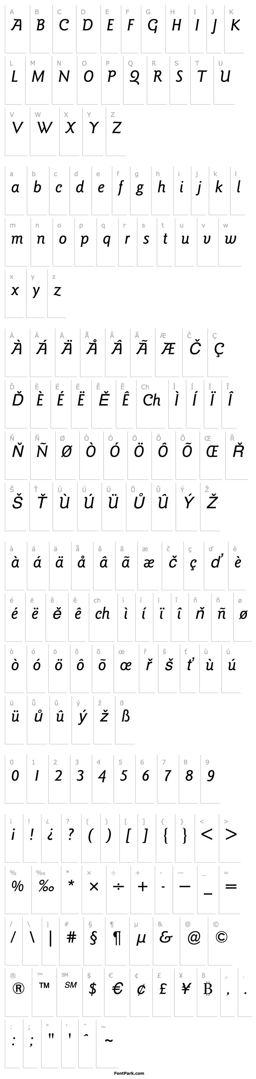 Overview GoudySansBQ-MediumItalic