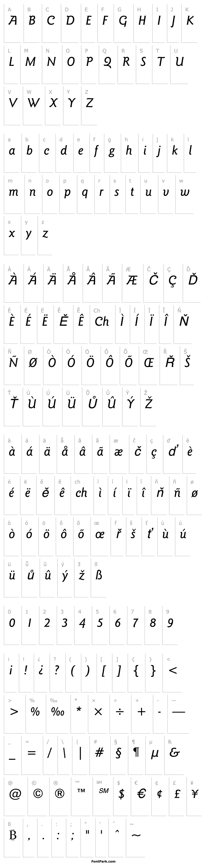 Overview GoudySansITCbyBT-MediumItalic