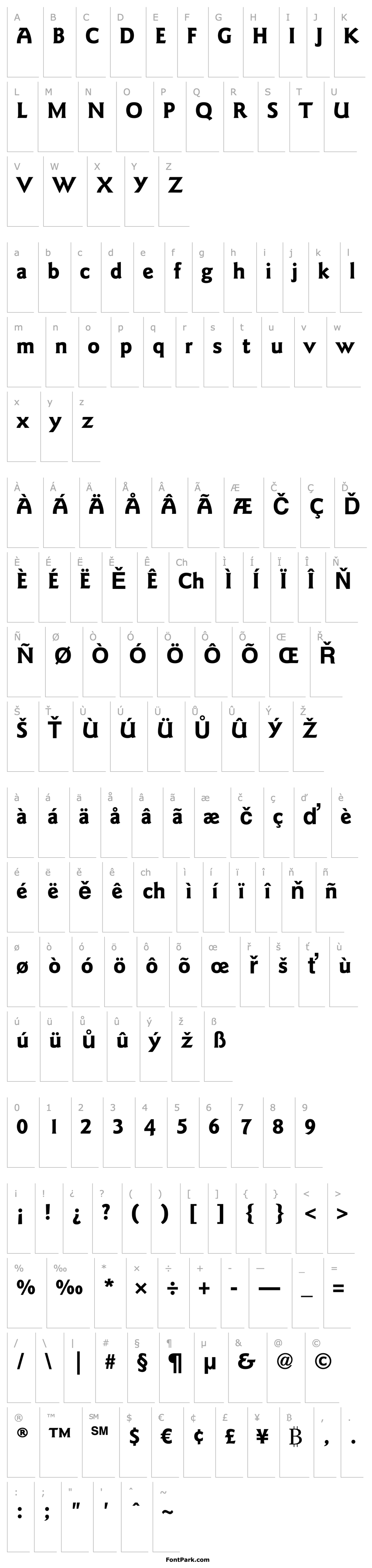 Overview GoudySansLT-Bold