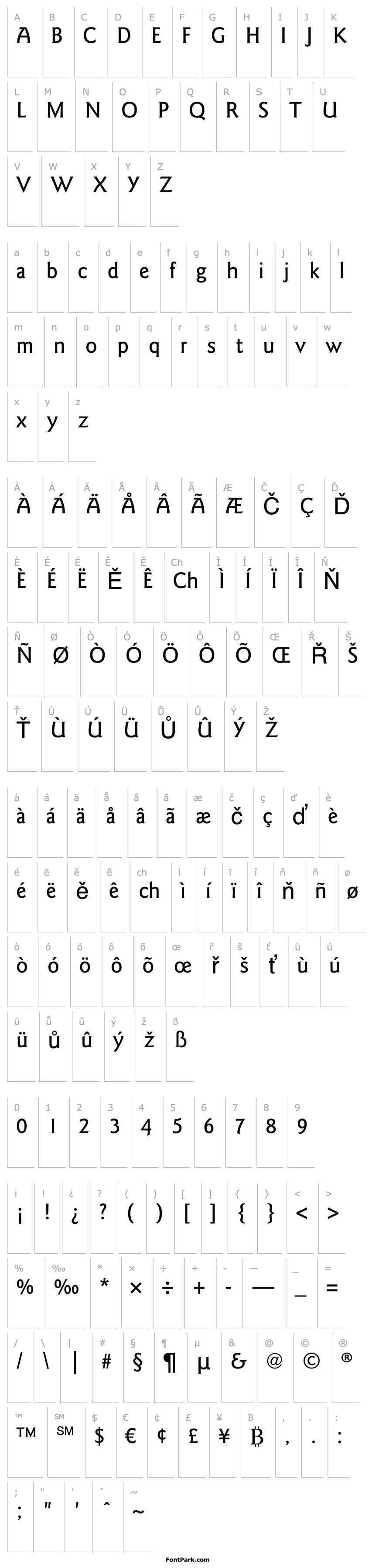 Overview GoudySansLT-Medium