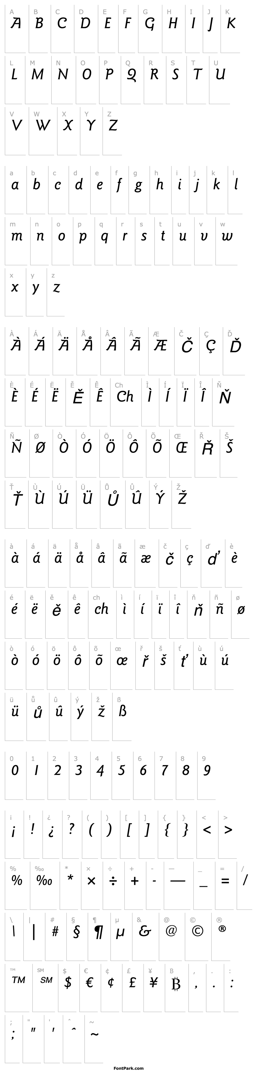 Overview GoudySansStd-MediumItalic