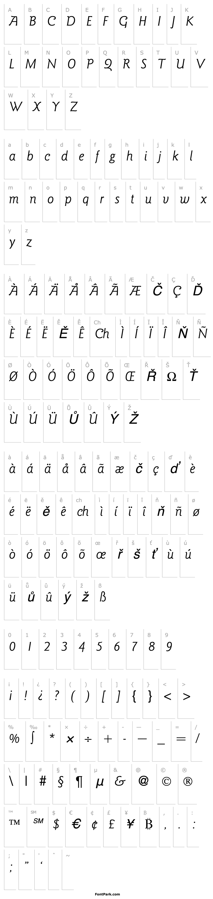 Přehled GoudySansTwo-RegularItalic