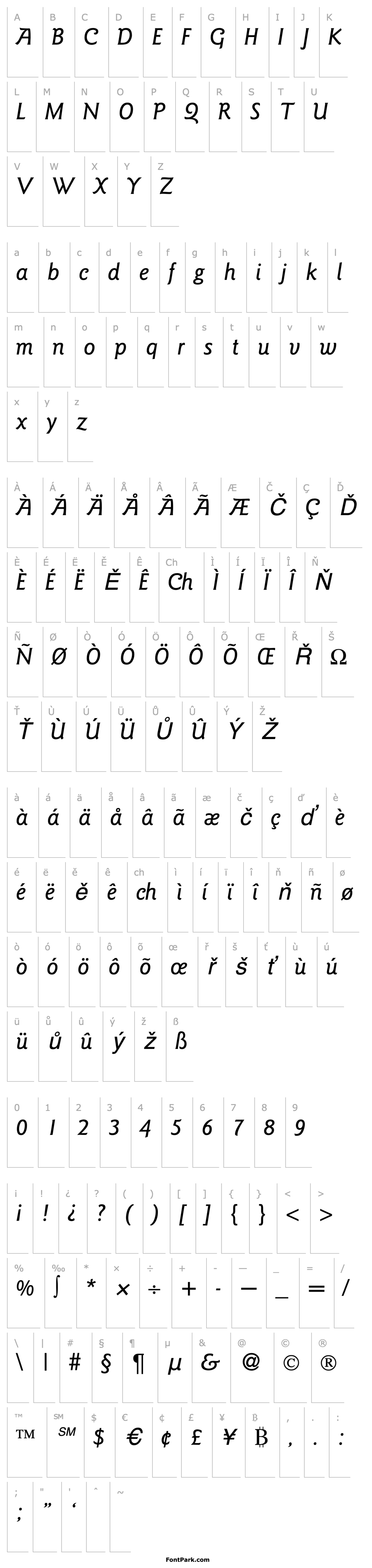 Přehled GoudySansTwoMedium-RegularItalic