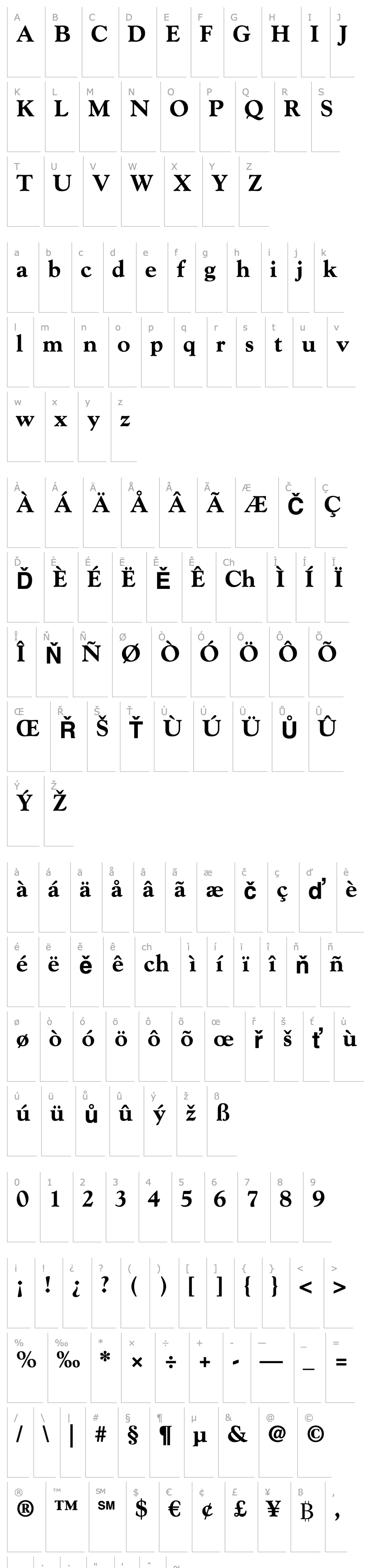 Overview GoudyStd-ExtraBold