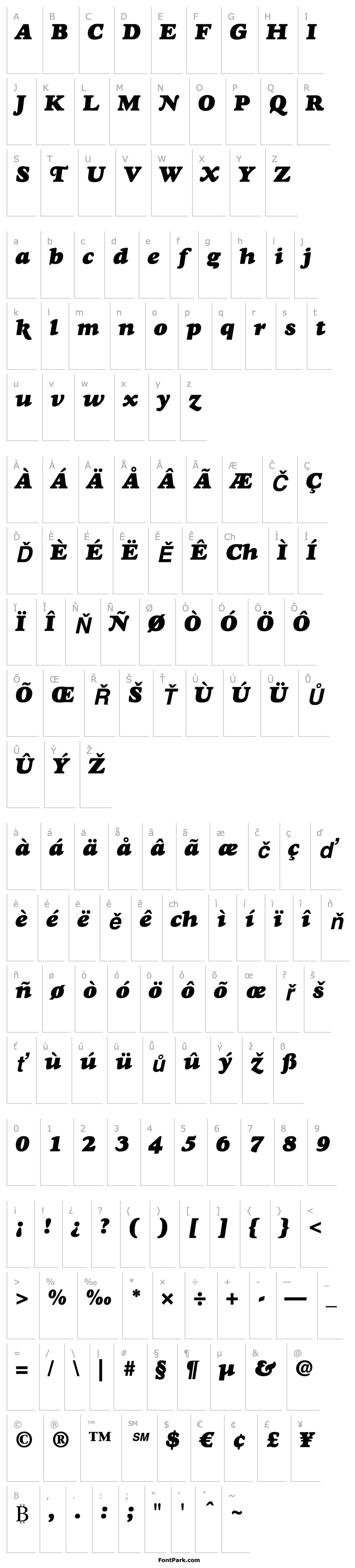 Overview GoudyStd-HeavyfaceItalic