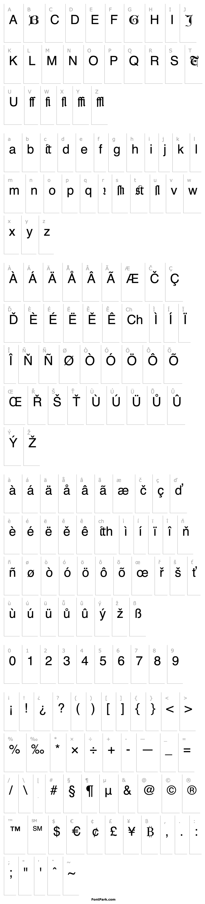 Overview GoudyTextMT-Alternate