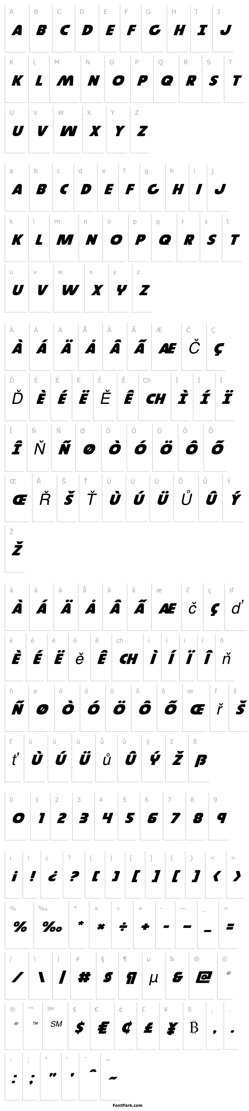 Přehled Governor Expanded Italic