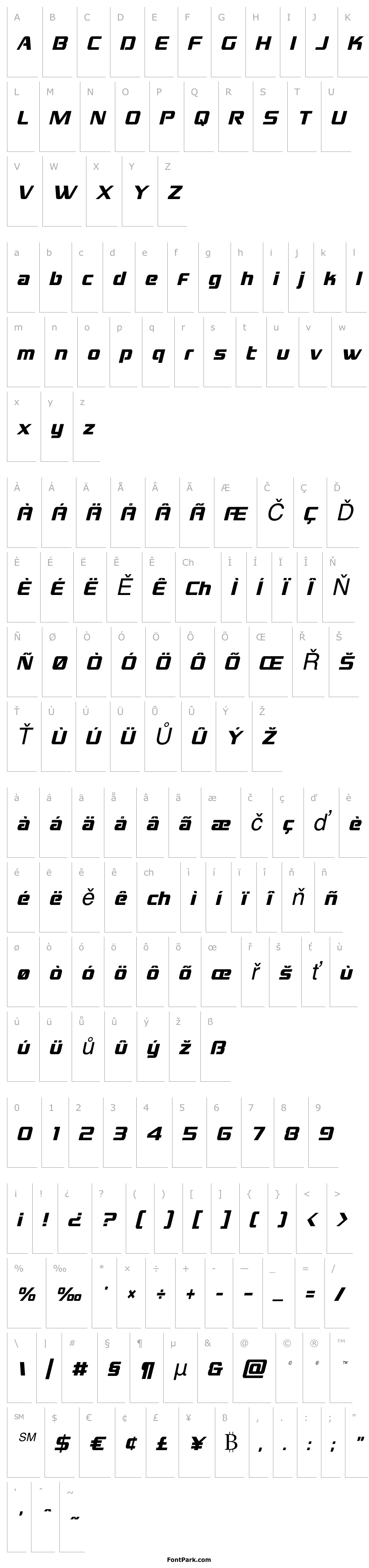 Přehled Grand National Condensed Italic