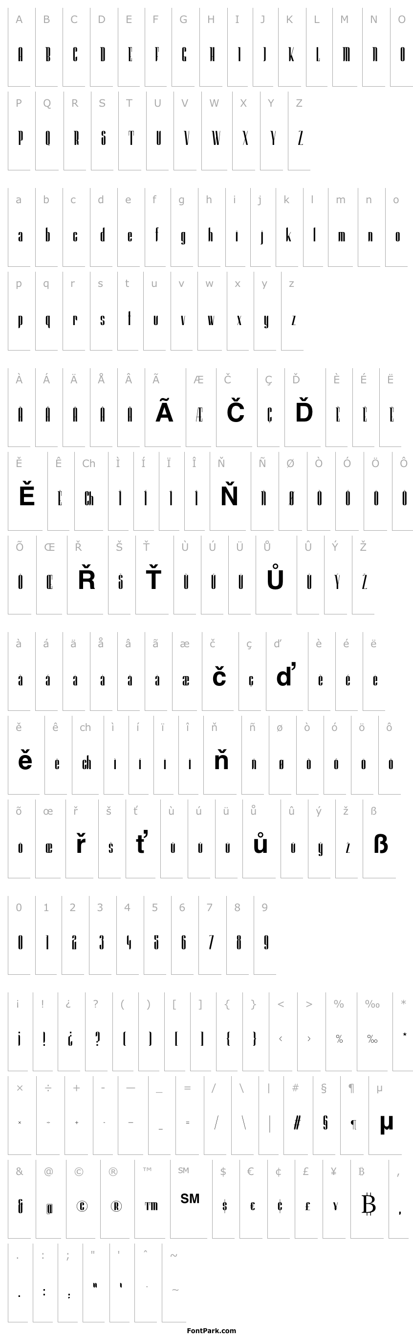 Přehled Granfondo-BoldCondensed