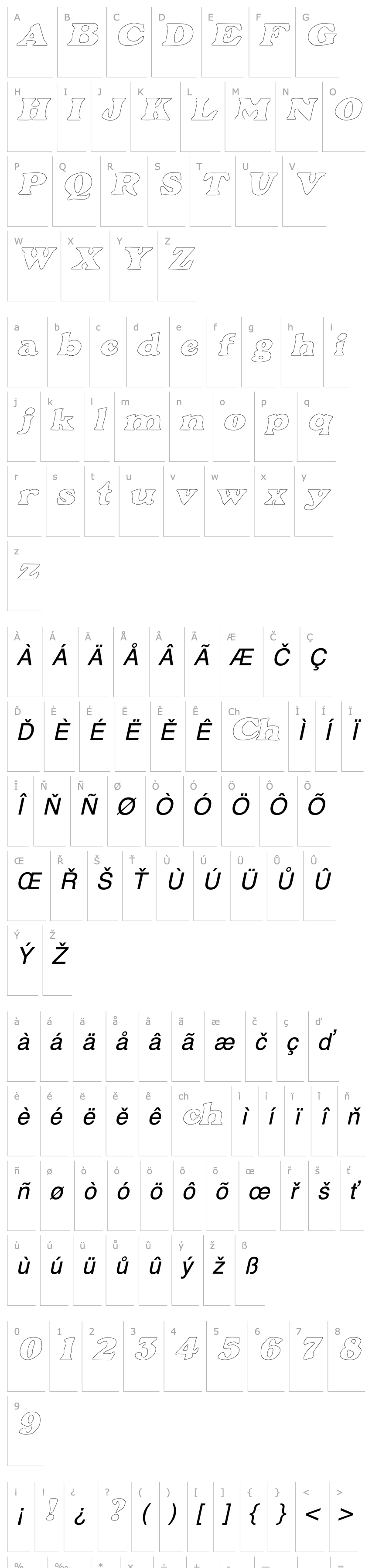 Přehled GrantOutline Oblique