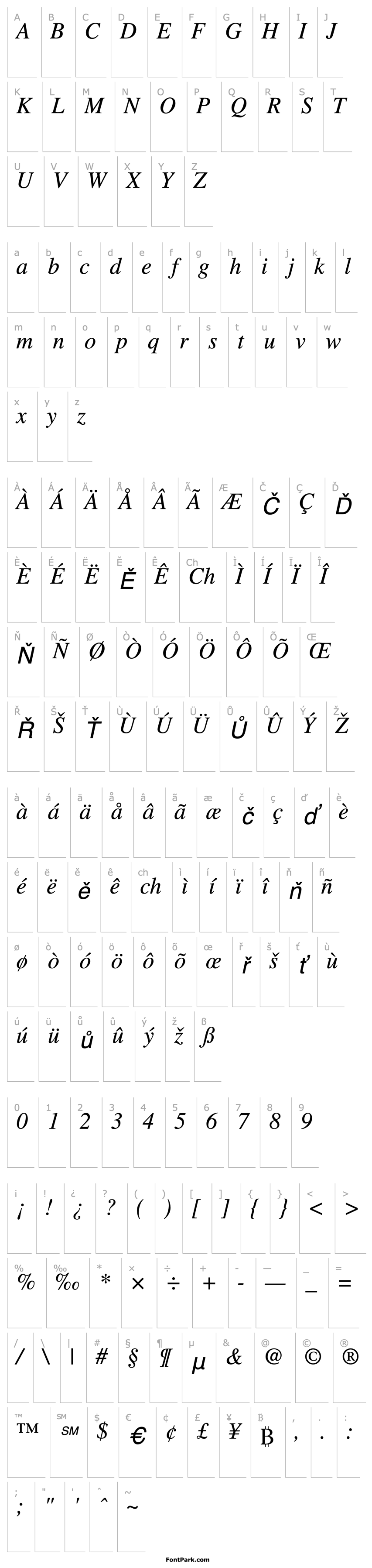 Overview Greco SSi Italic