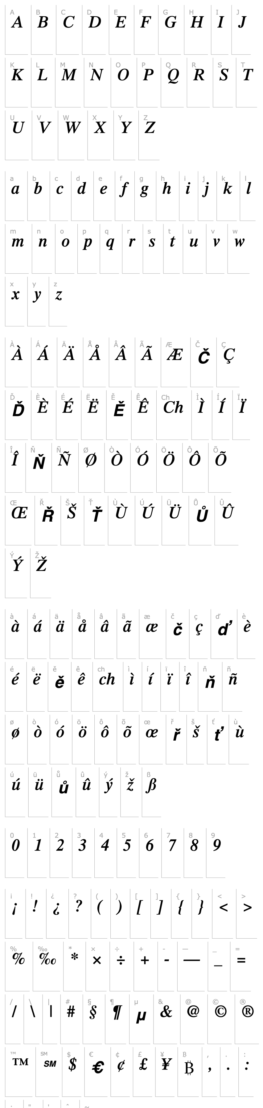 Overview Greco SSi Semi Bold Italic