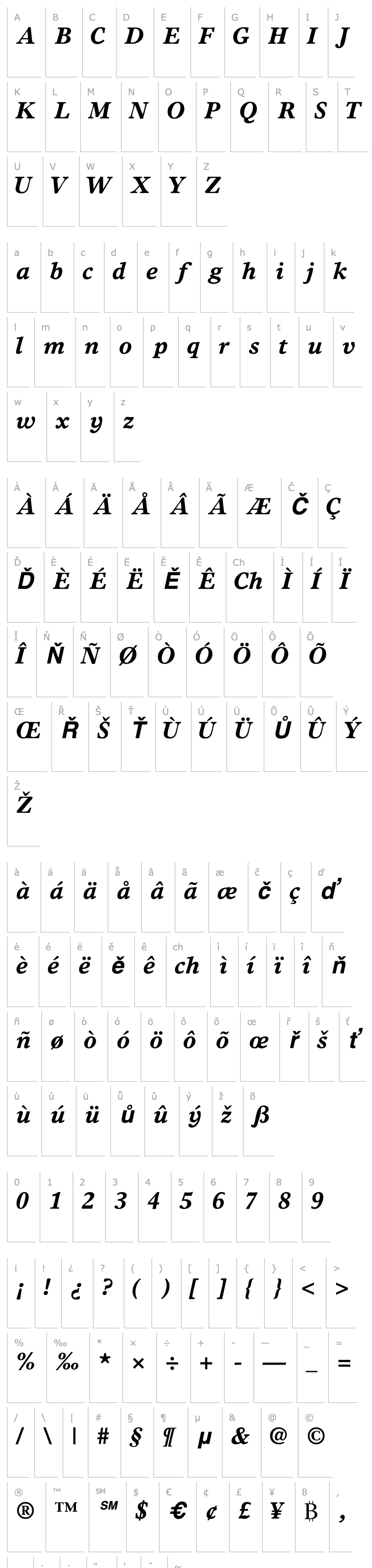 Overview GrecoEuropaSSK Bold Italic