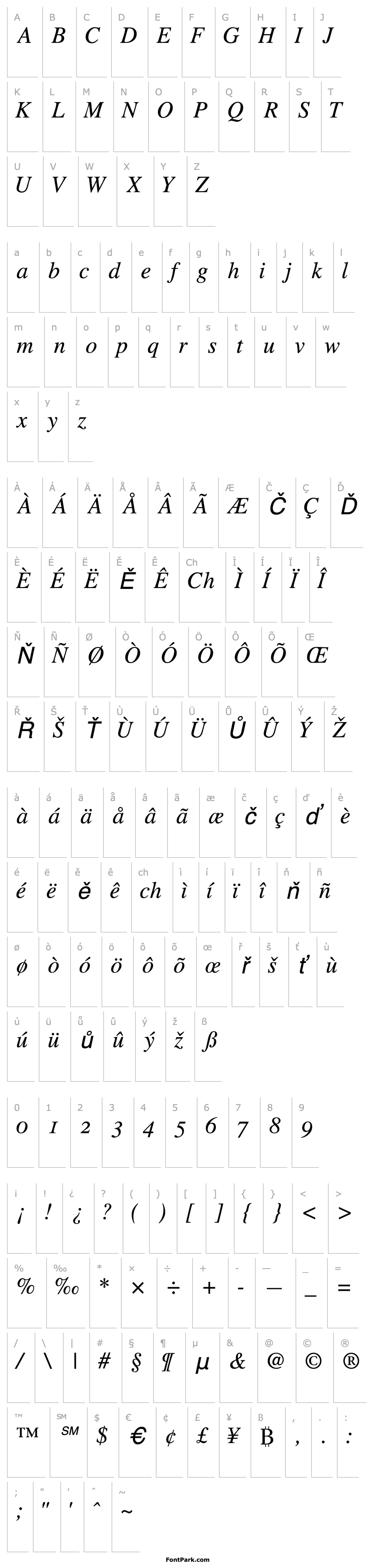 Overview GrecoOSSSK Italic