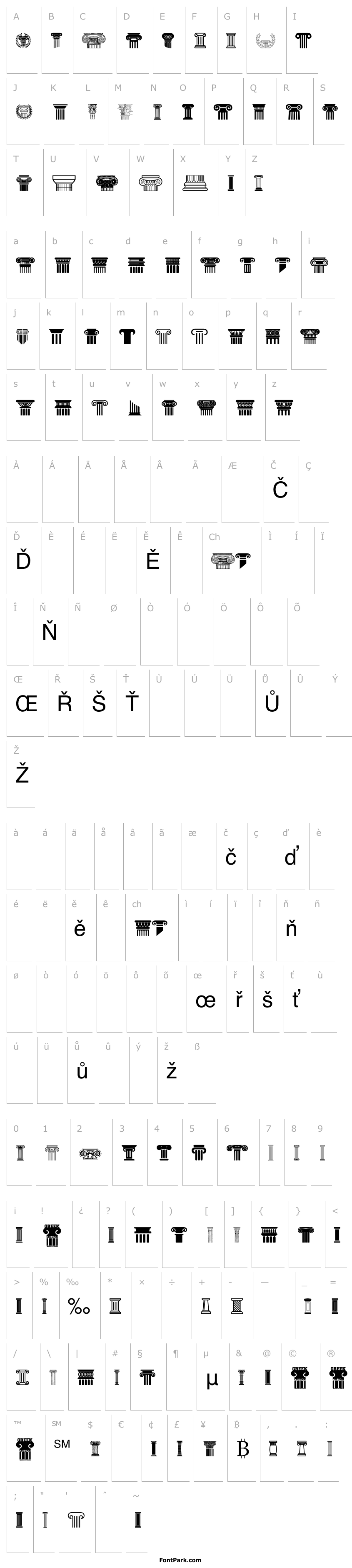 Přehled Greek Column