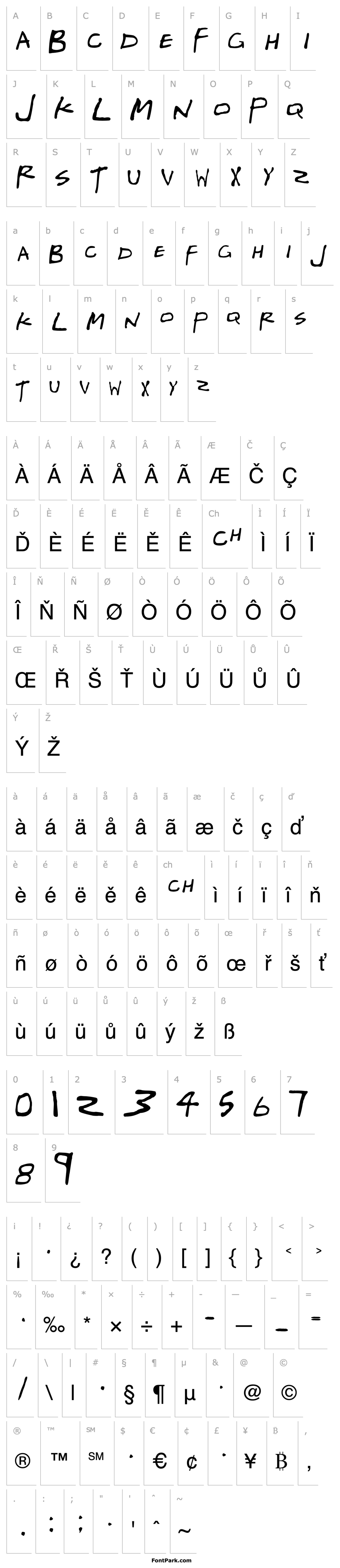 Přehled Gregor Miller's Friends Font