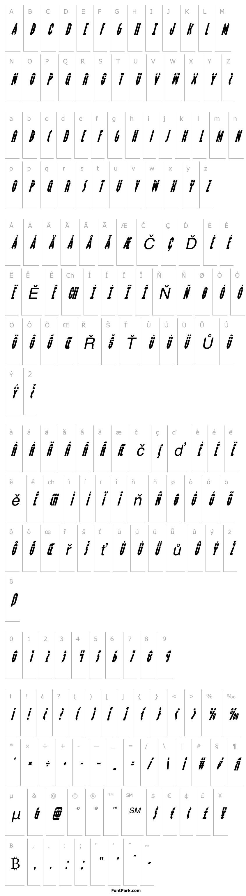 Overview Grendel's Mother Laser Italic