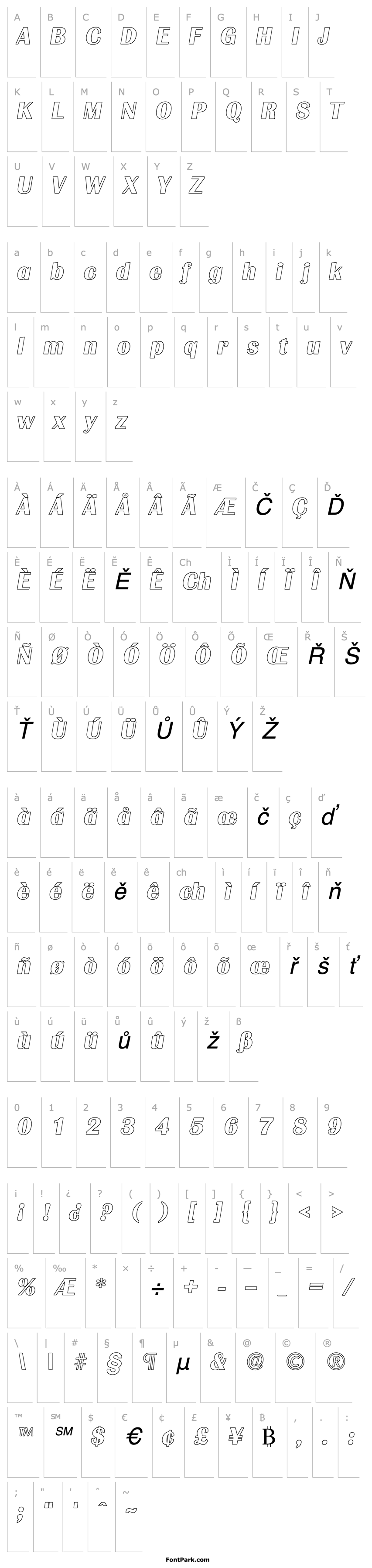 Overview Grenoble Outline SF Italic