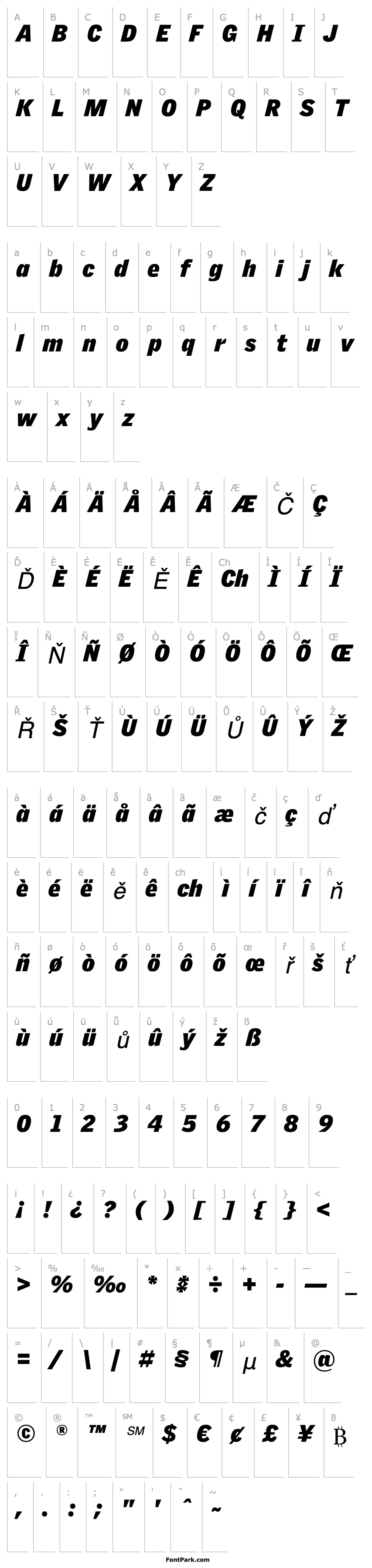 Overview GriffithGothic Ultra Italic