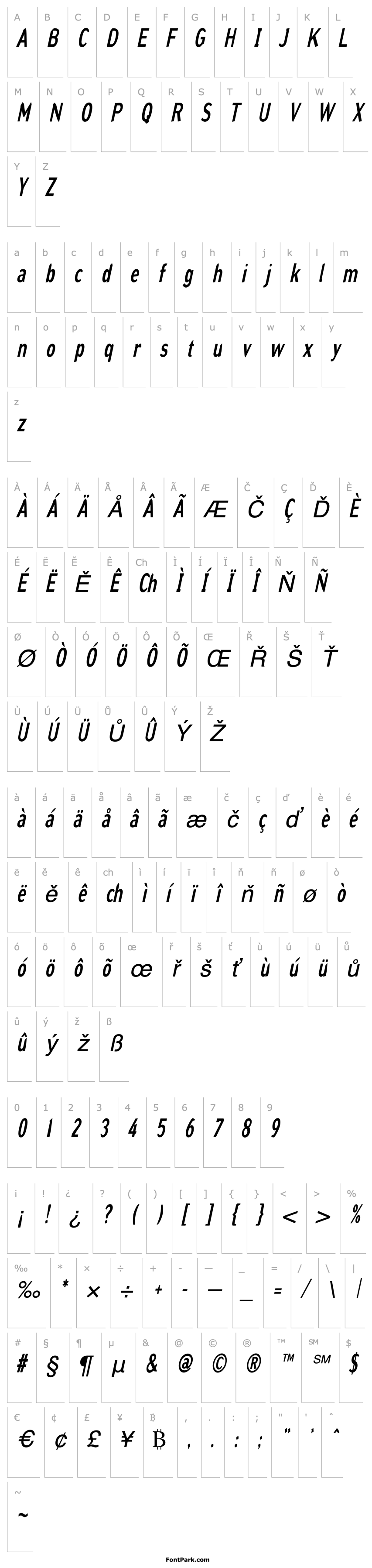 Overview GrinderCondensed Italic